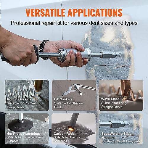 VEVOR Stud Welder Dent Repair Kit, 3KW Spot Welder Dent Puller with 6 Welding Modes, Auto Body Spot Welding Dent Puller Machine & 16 Types of Welding Accessories for Car, Truck, Motorcycle Dent Repair - Image 4