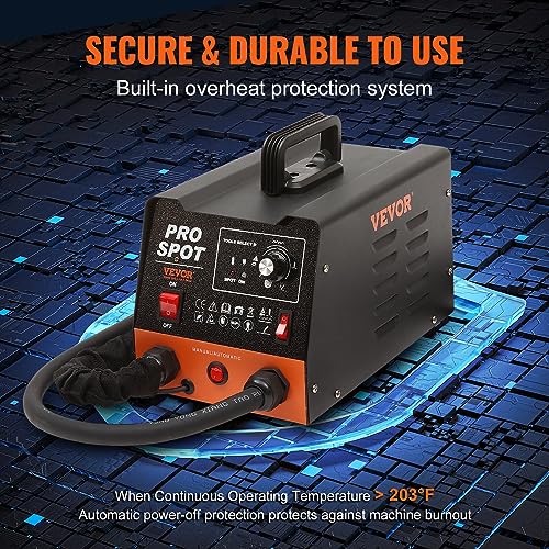 VEVOR Stud Welder Dent Repair Kit, 3KW Spot Welder Dent Puller with 6 Welding Modes, Auto Body Spot Welding Dent Puller Machine & 16 Types of Welding Accessories for Car, Truck, Motorcycle Dent Repair - Image 5