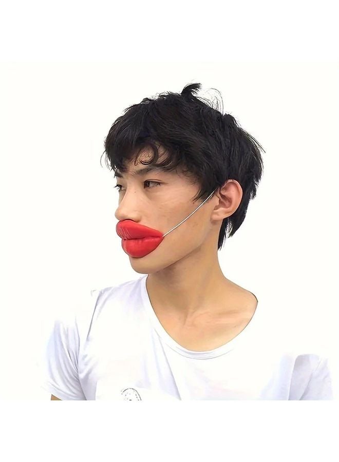 Giant Red Sausage Lips Costume Prop Oversized Funny Mouth Accessory For Weddings - Image 1