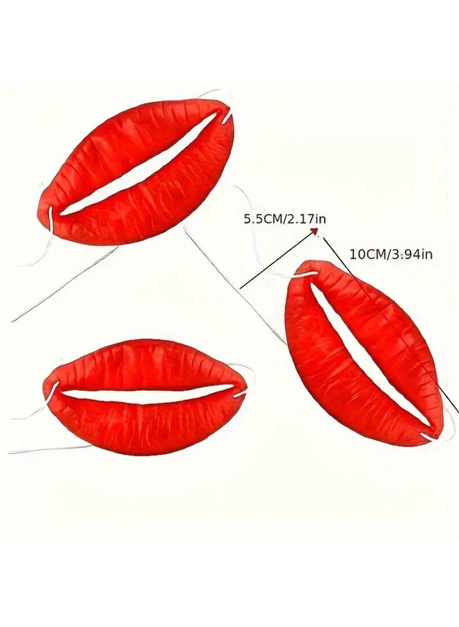 Giant Red Sausage Lips Costume Prop Oversized Funny Mouth Accessory For Weddings - Image 4
