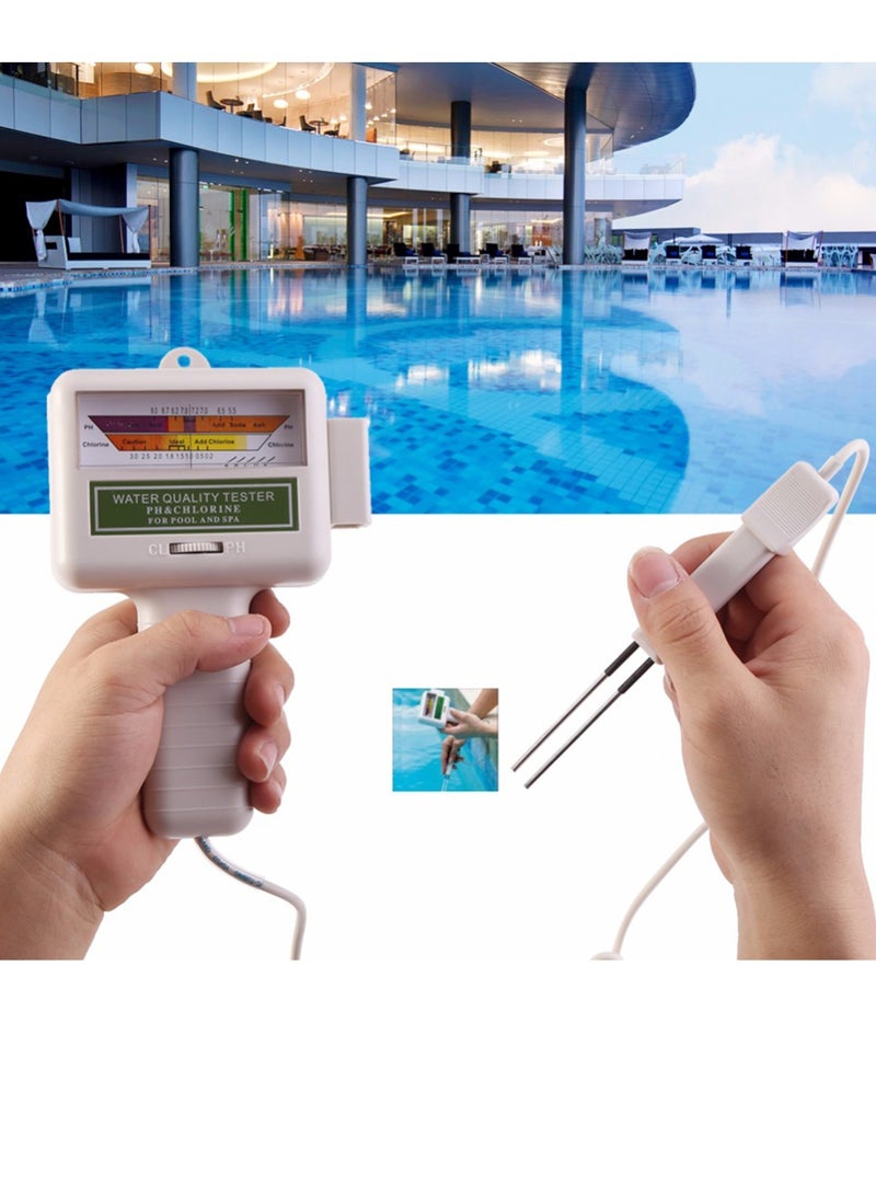Water Quality Tester for Swimming Pool Spa Aquarium - PH/CL2 Meter Chlorine Detector - Test Tool for pH Level Detection in Water - Image 1