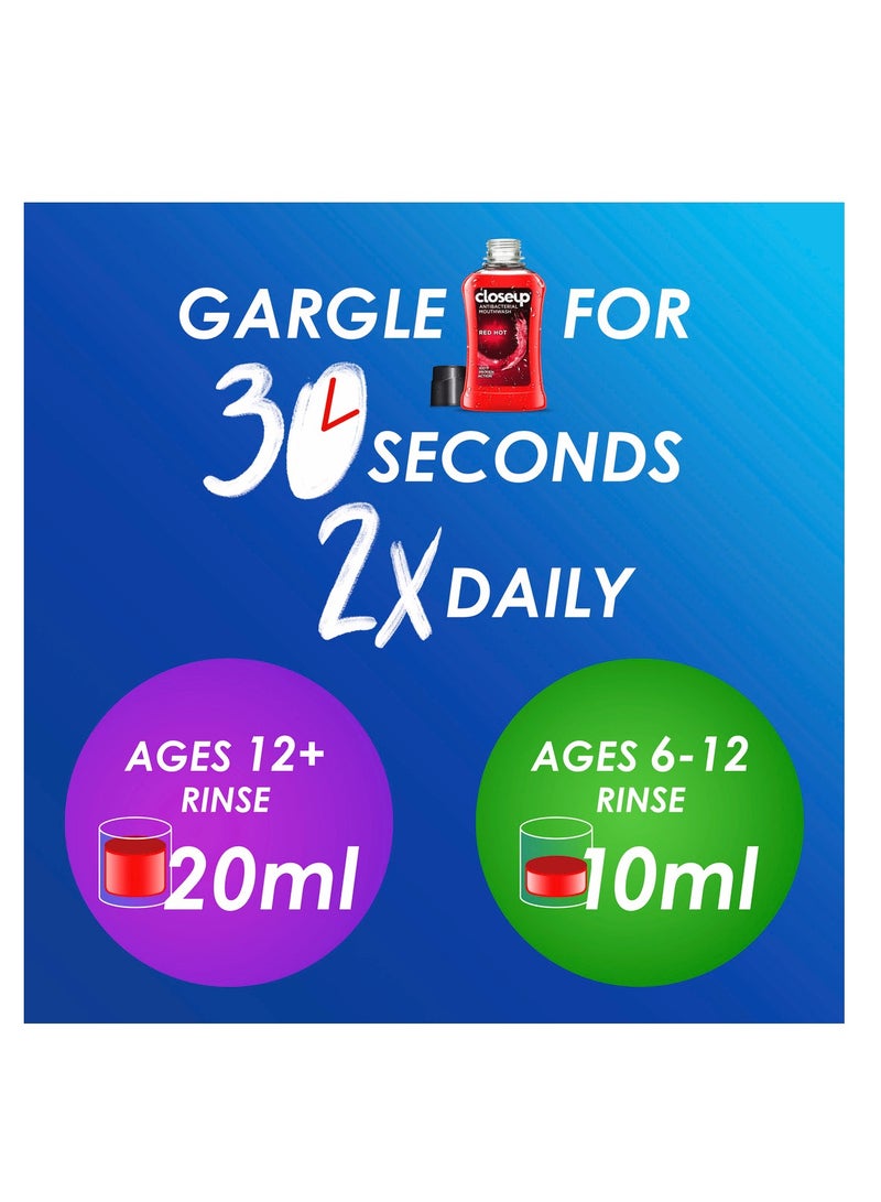 Closeup Antibacterial Mouthwash Cool Breeze 2 x 500ml - Image 4