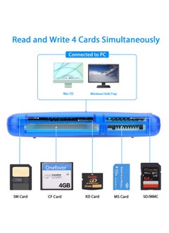 onefavor Onefavor SmartMedia Cards Reader Writer, All-in-1 USB Universal Multi Card Adapter, Smart Media, xD, SD, UHS-I, MMC, MS Pro Duo, CF, MD, Camera Flash Memory Cards Reader for Windows, Mac, Linux  - Image 2