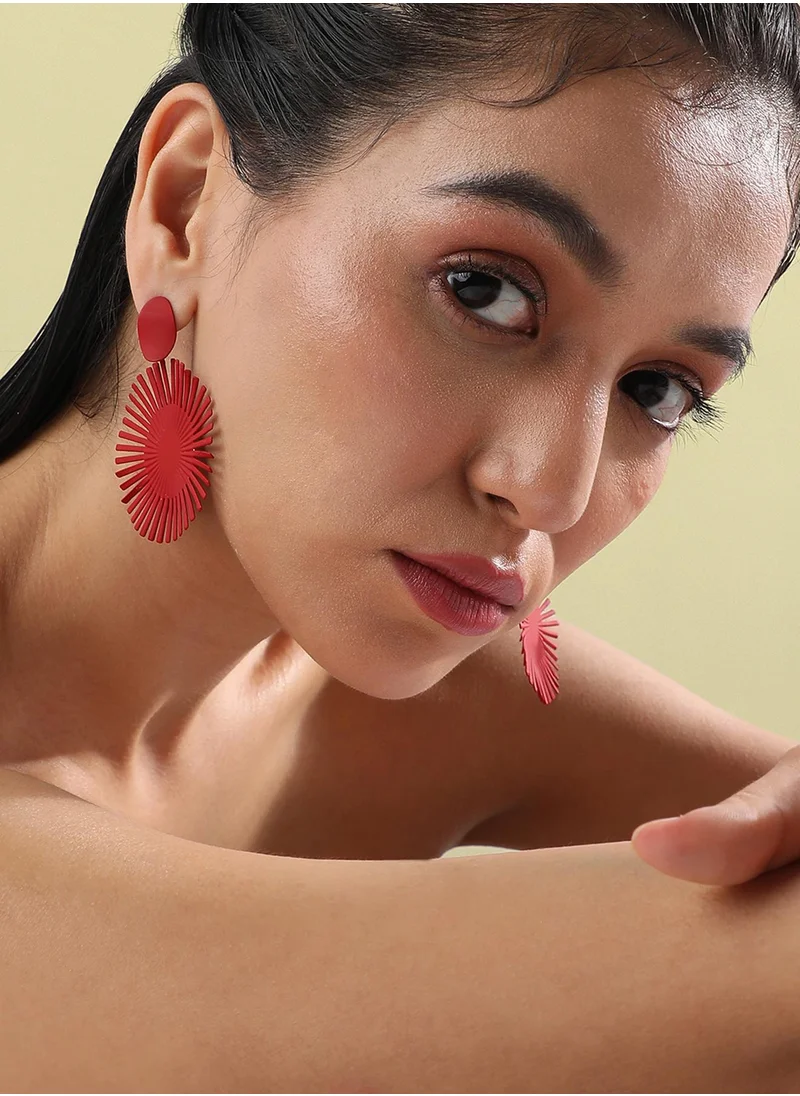 SOHI Circular Aura Drop Earrings
