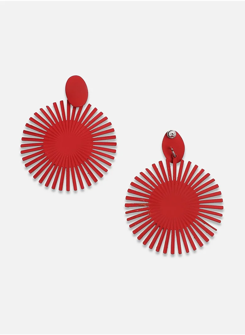 SOHI Circular Aura Drop Earrings