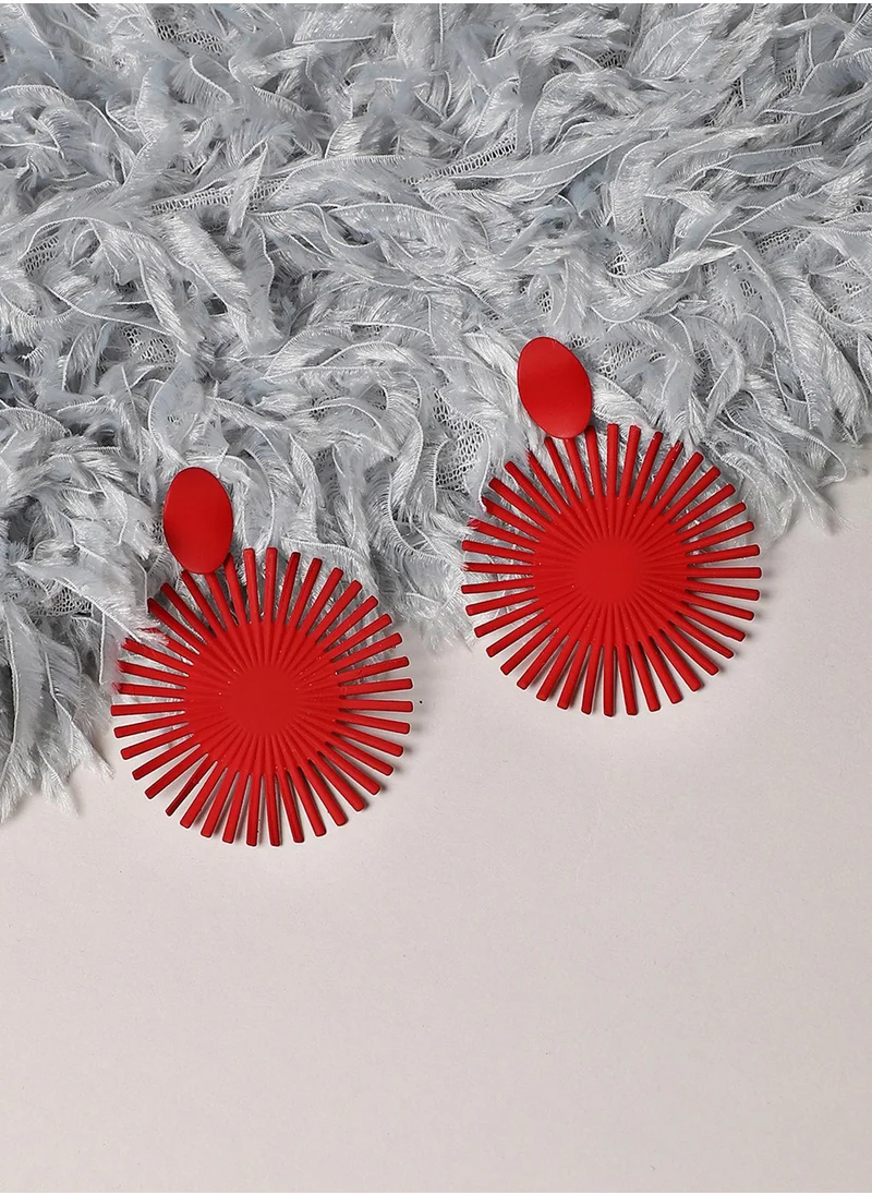 SOHI Circular Aura Drop Earrings