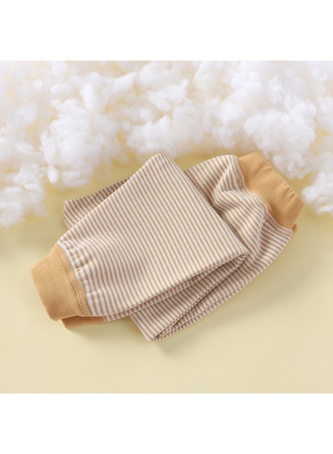 Children's Clothing Single Autumn Trousers Are Warm And Versatile, Stripesd Loose, Boys And Girls, Kidsren's Models, De Rong, Thickeneded, Cold-proof, Elastic, Medium And Large