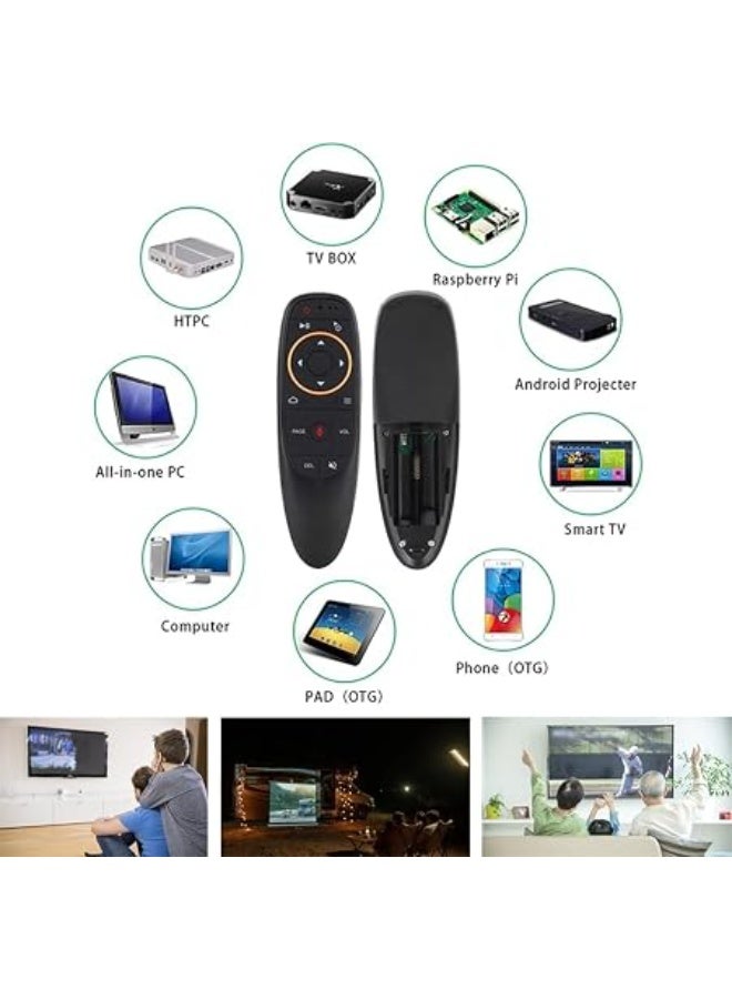 جهاز تحكم عن بعد بديل، جهاز تحكم لاسلكي عالمي 2.4G لتلفزيون اندرويد والتلفزيون الذكي (يحتوي على منافذ USB ووضع الشبكة) والكمبيوتر وجهاز العرض والتحكم الصوتي والماوس الهوائي - Image 5
