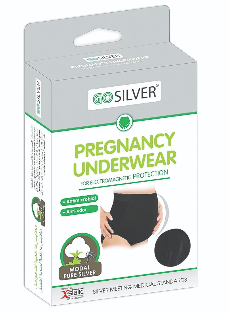 Go Silver Pregnant Underwear Black EXTRA LARGE - Image 1