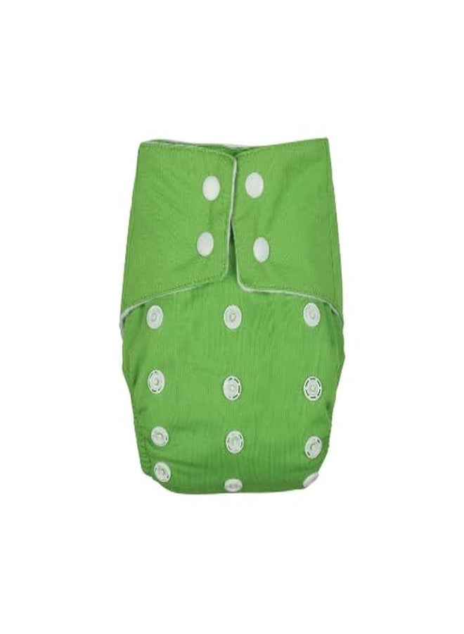Laee cute Baby Cloth Diapers 0 To 3 Years | Side Leakage Proof Washable Reusable Diaper For New Born Baby (Pack Of 3-No Inserts Included) (green+purple) - Image 2