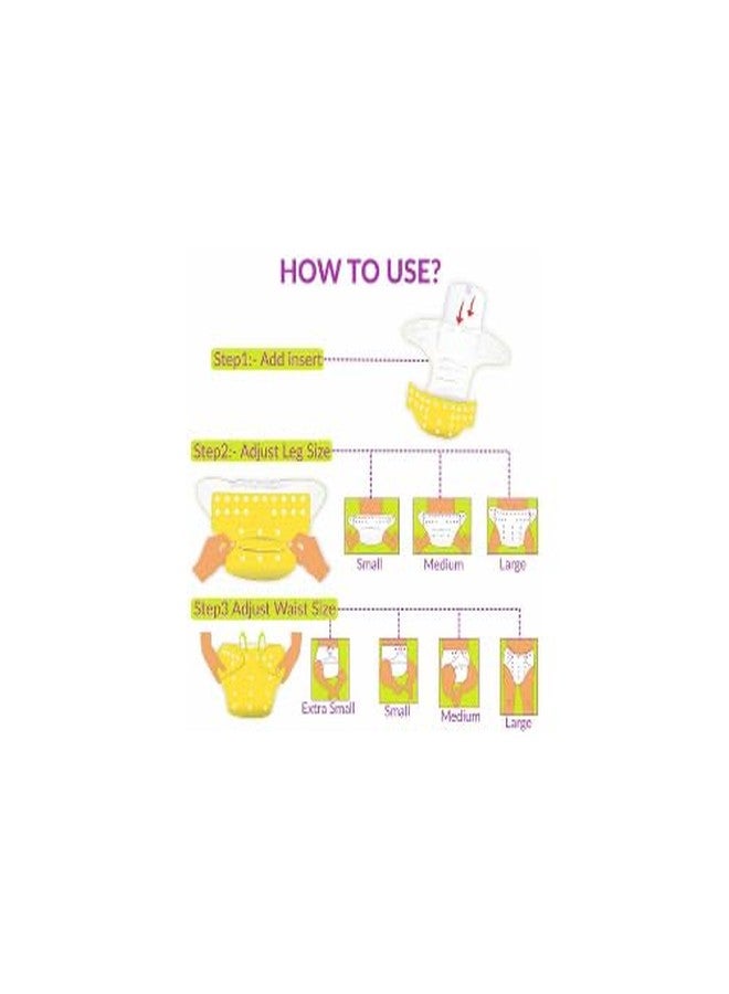 Laee cute Baby Cloth Diapers 0 To 3 Years | Side Leakage Proof Washable Reusable Diaper For New Born Baby (Pack Of 3-No Inserts Included) (green+purple) - Image 5