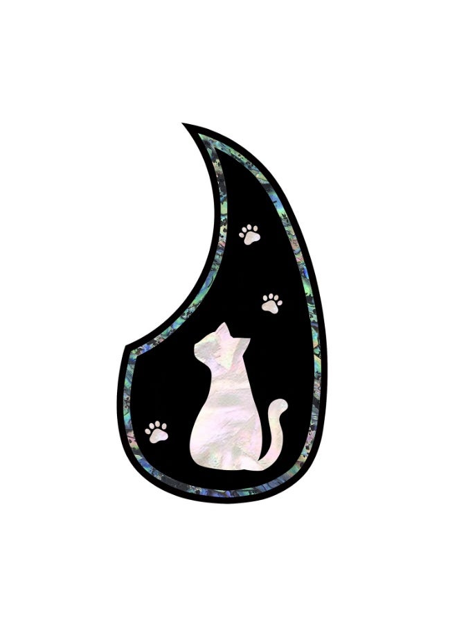 Acoustic Guitar Pickguard, Anti-Scratch, Water Drop Shape Design, Self-Adhesive, for 38-42'' Guitars - Image 1