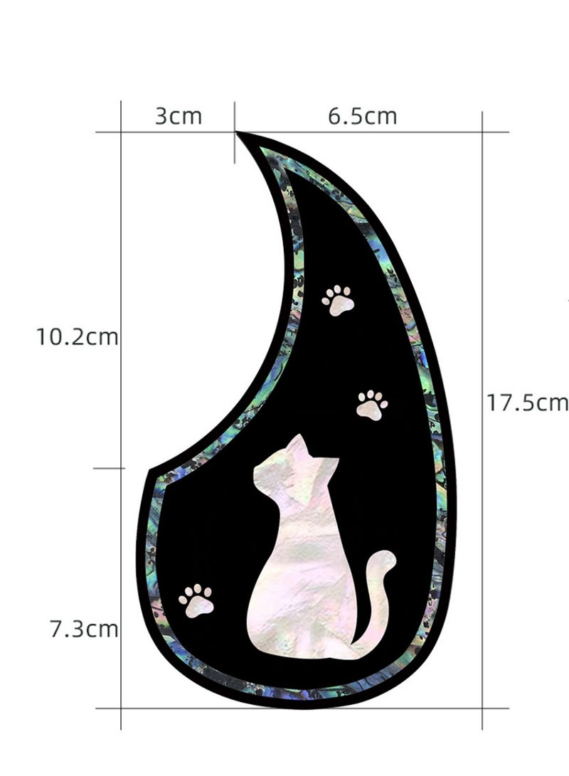Acoustic Guitar Pickguard, Anti-Scratch, Water Drop Shape Design, Self-Adhesive, for 38-42'' Guitars - Image 3