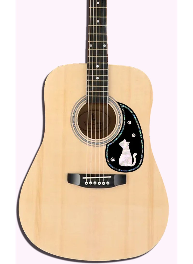 Acoustic Guitar Pickguard, Anti-Scratch, Water Drop Shape Design, Self-Adhesive, for 38-42'' Guitars - Image 2