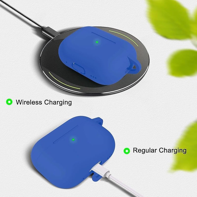 Woyinger for AirPods Pro 2 Case with Cleaner Kit, Compatible with Airpods Pro 2nd/1st Generation Case (USB-C Cable) with Keychain for Women and Men,Blue - Image 3