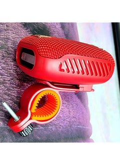 erorex Portable Bluetooth Speaker For Bike Wireless Speaker Waterproof Bike Speaker With Handlebar Mount Supports Memory Card Fm Radio Red  - Image 3