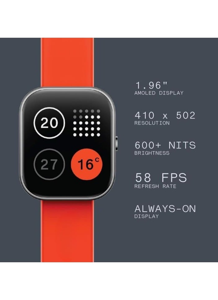 CMF Watch Pro 1.96’’ Smart watch for Adults Waterproof, Fitness Sports Tracker Watch with Heart Rate Monitor Healthy Sleep Monitor for Smart Phones  premium version Latest version for 2025.Dark Grey  - Image 4