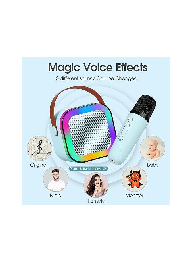 Wireless Karaoke Mic with Speaker Bluetooth Enabled Wireless Karaoke Mic Speaker with Multiple Compatibility Modes RGB Lighting and Party - Image 2