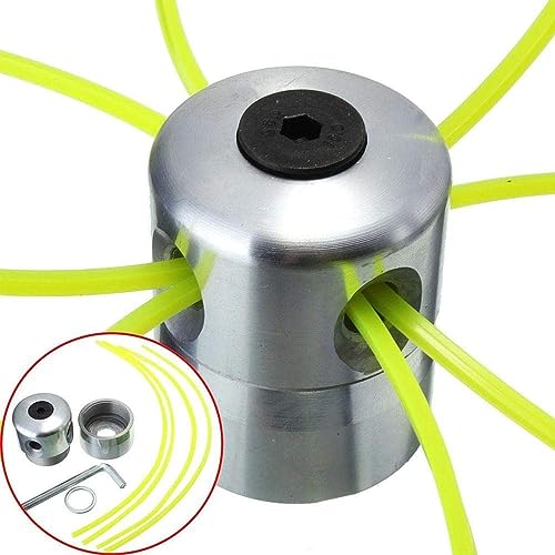 SHoRI Weed Trimmer Head, Aluminum Grass Trimmer Head with 4 Lines Brush Cutter Head Lawn Mower Accessories Cutting Line Head for Strimmer - Image 1