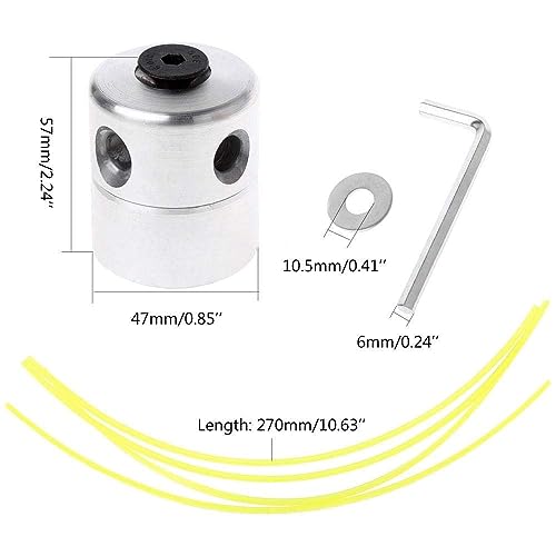 SHoRI Weed Trimmer Head, Aluminum Grass Trimmer Head with 4 Lines Brush Cutter Head Lawn Mower Accessories Cutting Line Head for Strimmer - Image 2