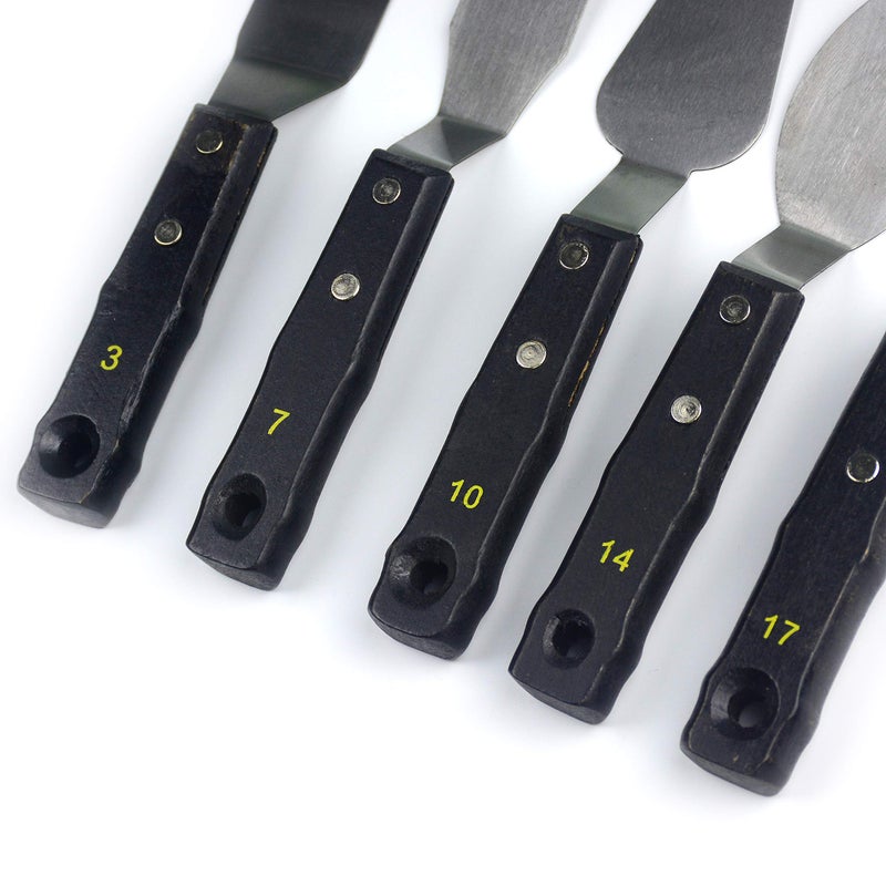AebDerp Large Painting Knife 5pcs by AebDerp Acrylic Paint Knife with Stainless Steel Palette Knives for Artist Painting Supply - Image 3
