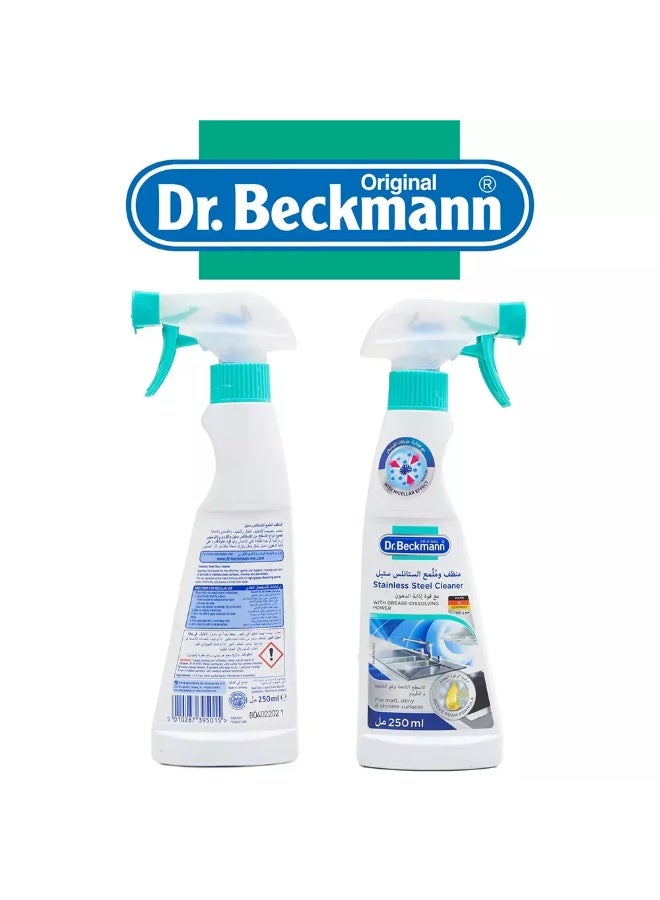 Dr. Beckmann Stainless Steel Cleaner Spray- 250ml - Image 1