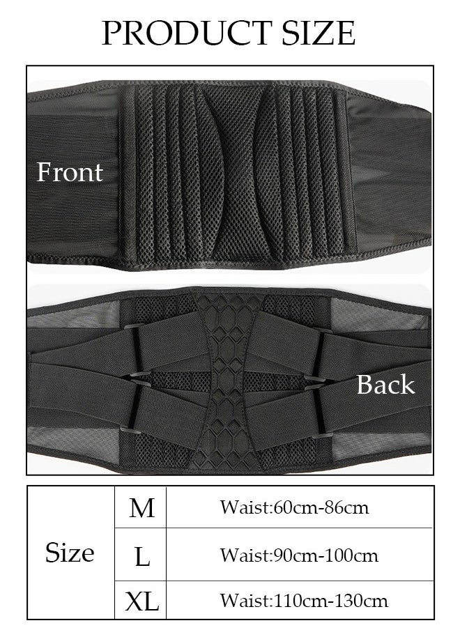 DUNISO - Sports Back Brace for Men and Women - Breathable Waist Lumbar Lower Back Support Belt for Sciatica, Herniated Disc, Scoliosis Back Pain Relief, Heavy lifting, with Dual Adjustable Straps - Image 1
