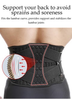 DUNISO Sports Back Brace for Men and Women - Breathable Waist Lumbar Lower Back Support Belt for Sciatica, Herniated Disc, Scoliosis Back Pain Relief, Heavy lifting, with Dual Adjustable Straps  - Image 2