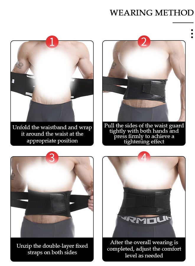 DUNISO Sports Back Brace for Men and Women - Breathable Waist Lumbar Lower Back Support Belt for Sciatica, Herniated Disc, Scoliosis Back Pain Relief, Heavy lifting, with Dual Adjustable Straps - Image 5