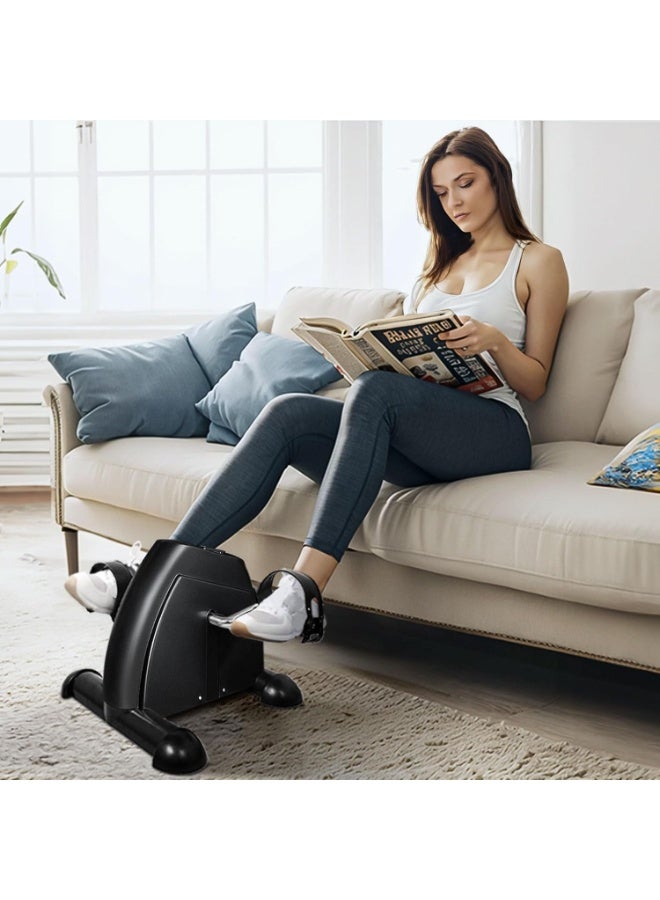 سناجل دراجة تمارين كهربائية صغيرة محمولة، مناسبة للمنزل والمكتب، مزودة بشاشة LCD، ومقاومة قابلة للتعديل، وتمارين للذراعين والساقين، صغيرة الحجم ومتينة. - Image 3