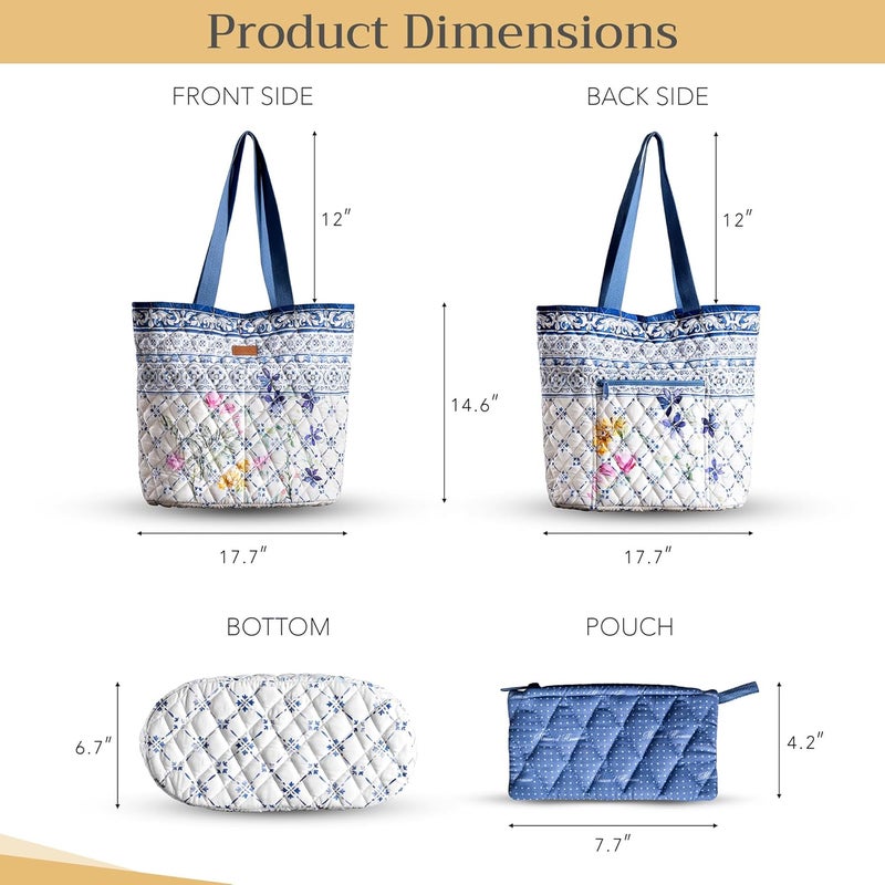 Maison d' Hermine Maison d'Hermine Quilted Cotton Tote Bag - Image 5