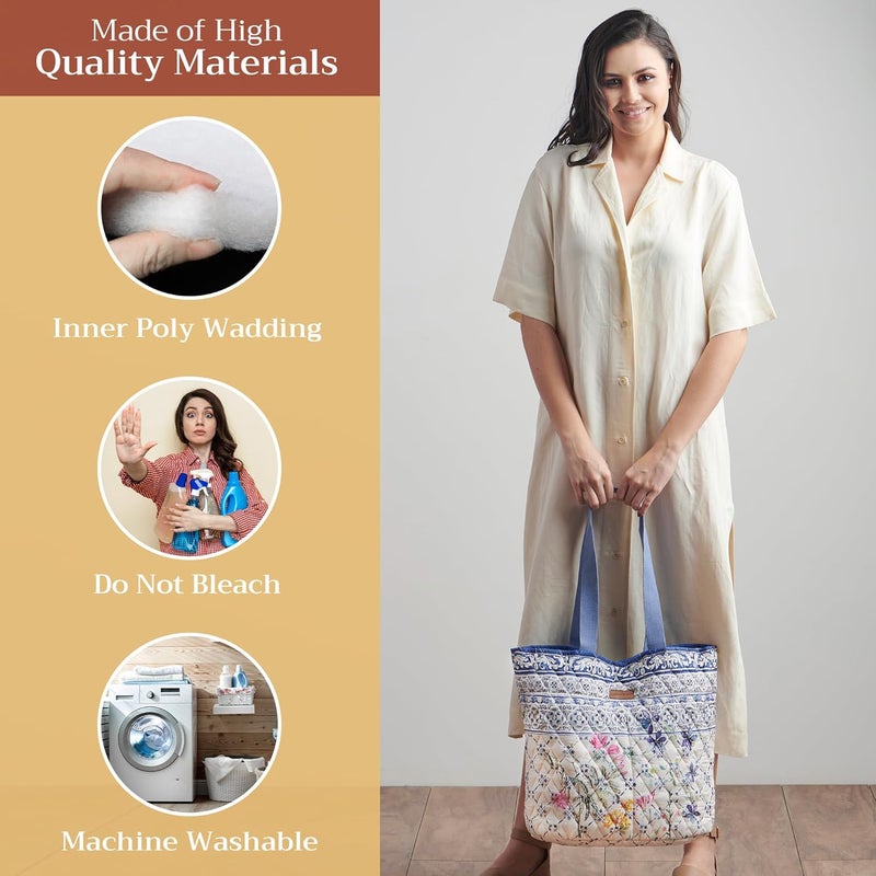 Maison d' Hermine Maison d'Hermine Quilted Cotton Tote Bag - Image 3