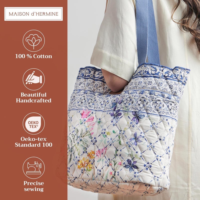Maison d' Hermine Maison d'Hermine Quilted Cotton Tote Bag - Image 2