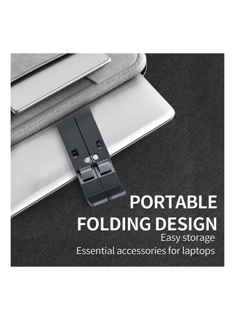 Generic Aluminum Alloy Laptop Holder Stand, Adjustable Foldable Portable For Notebook Computer Bracket, Non-slip Lifting Cooling Holder - Image 4