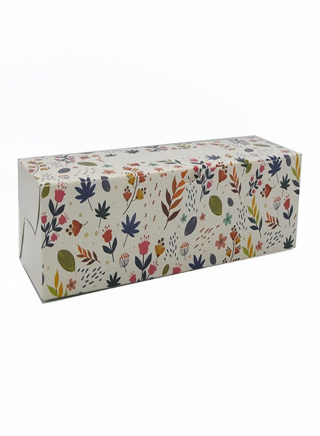 TRIACE Take Away Food Box Container Pack of 20 in Flower Design. Multipurpose Use for Cakes, Chocolates, Brownies, Cupcakes and Sweets. Size 18.5 x 5 x 5cm. TR 101. Perfect for gifting of jewellery. - Image 1