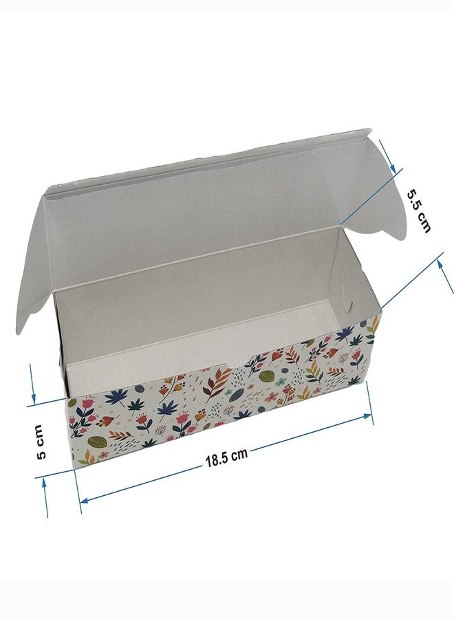 TRIACE Take Away Food Box Container Pack of 20 in Flower Design. Multipurpose Use for Cakes, Chocolates, Brownies, Cupcakes and Sweets. Size 18.5 x 5 x 5cm. TR 101. Perfect for gifting of jewellery. - Image 5