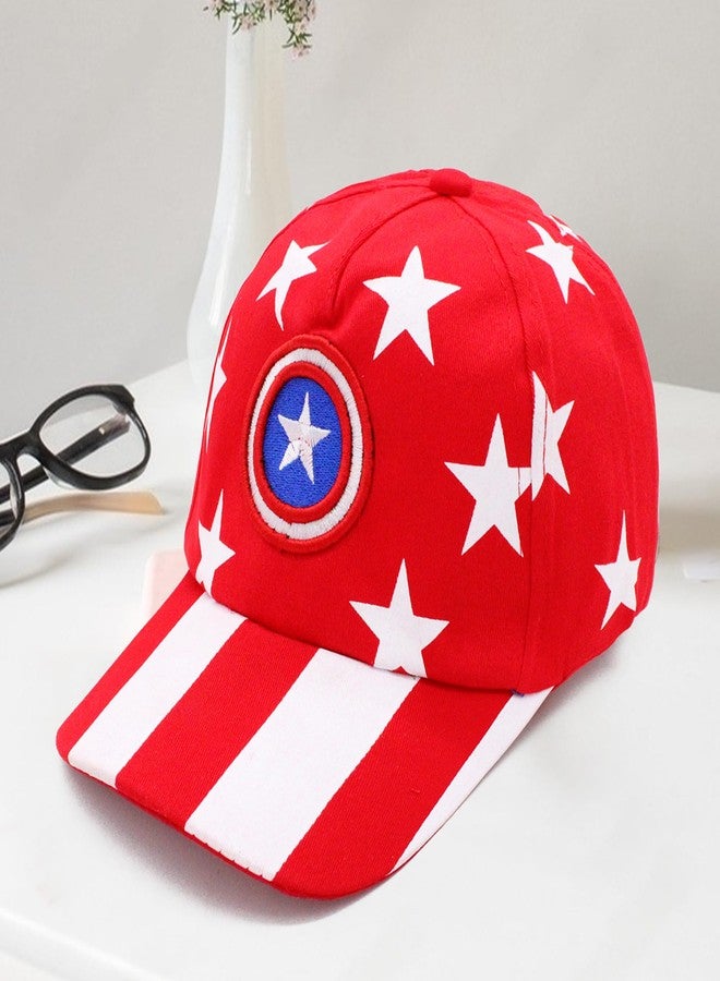 فريتراز قبعة بيسبول صغيرة مطبوعة بشخصيات كرتونية من البوليستر من VRITRAZ للأطفال، للبنات والأولاد من سن 3 إلى 12 سنة (أحمر) - Image 3