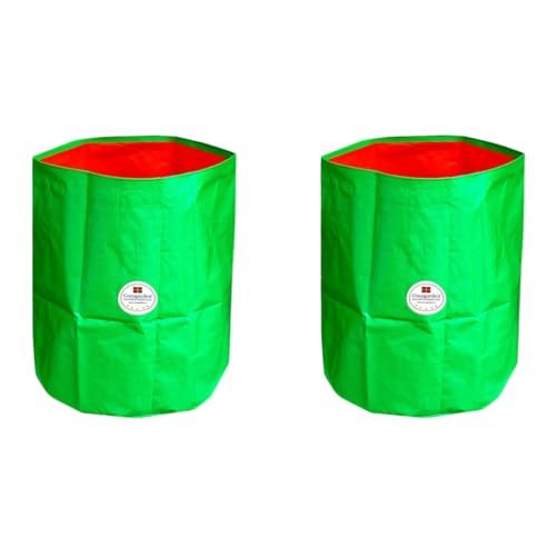 COCOGARDEN HDPE UV Protected Green Round Shaped Grow Bags 24X24 inch (Pack of 2) | Plant Bags for Home Garden | Growing Bags for Terrace Flowers and Vegetables Gardening | Indoor and Balcony Gardening - Image 1