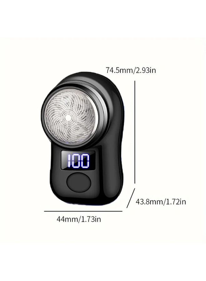 ماكينة حلاقة للرجال السوداء قابلة للشحن عبر USB شحن سريع محمولة للسفر بشاشة LED - Image 4