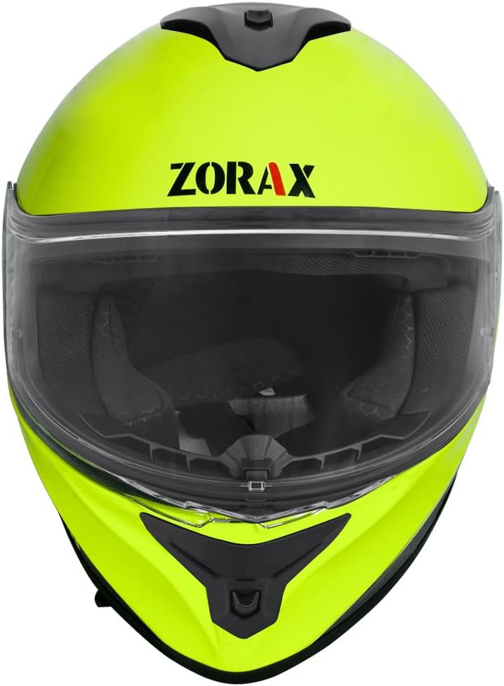 Zorax ZOR-813 Neon Yellow Full Face Motorcycle Helmet (L, 59-60cm) ECE 22.05 Approved - Image 5