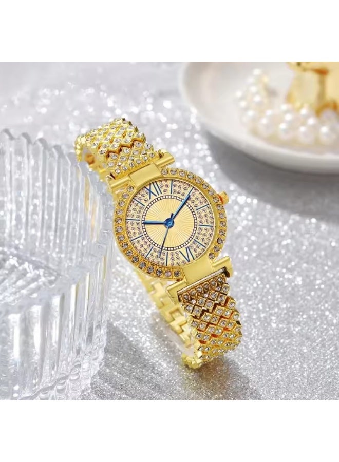 Fashion Exquisite Women Quartz Wirstwatch with Rhinestone Female Bracelet Crystal Watches Clock - Image 2