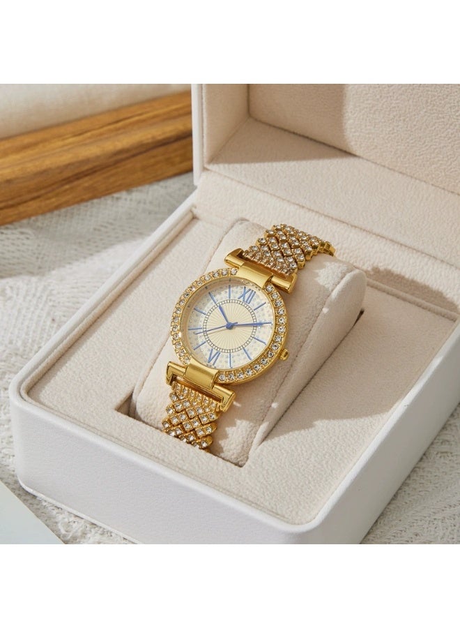 Fashion Exquisite Women Quartz Wirstwatch with Rhinestone Female Bracelet Crystal Watches Clock - Image 3