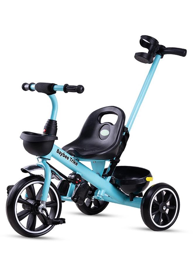 بيبي دراجة ثلاثية العجلات 2 في 1 من Baybee للأطفال، التوصيل والتشغيل الذكي، دراجة ثلاثية العجلات للأطفال مع مقبض دفع للوالدين وسلال تخزين، دراجة ثلاثية العجلات للأطفال من عمر 2 إلى 5 سنوات، صبي وفتاة، أزرق - Image 1