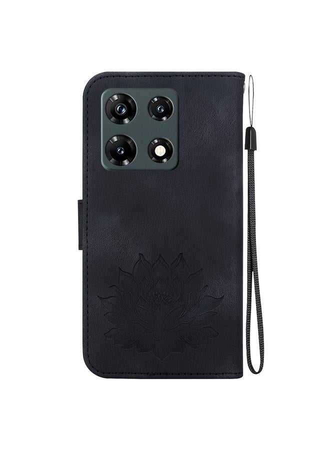 Zaboon Case For Infinix Note 30 Pro Lotus Embossed Leather Phone Case - Image 3