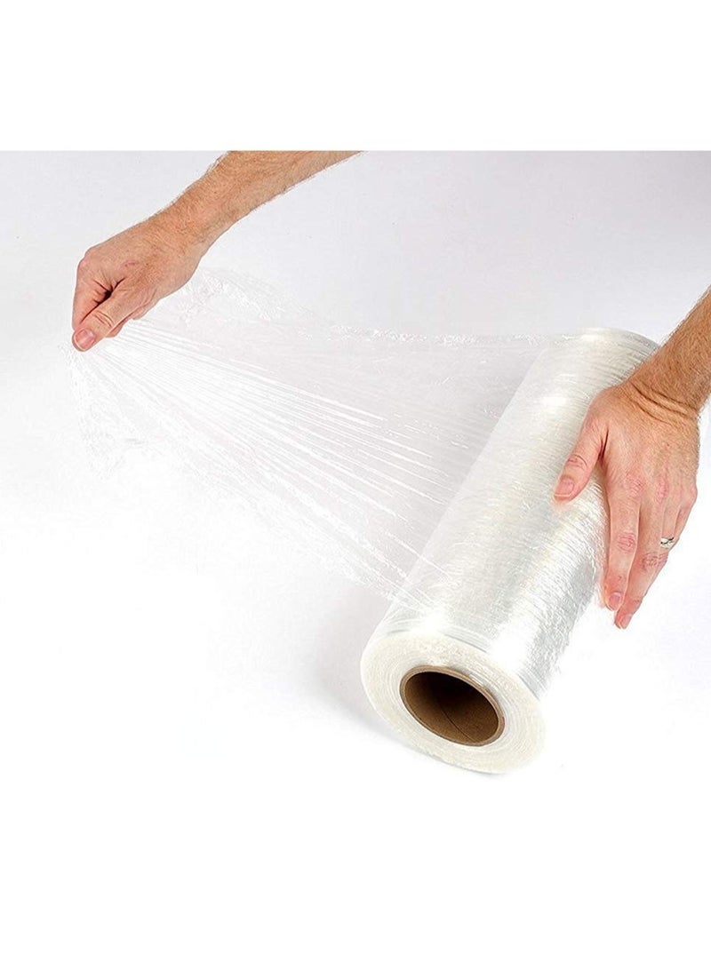 Generic 4 rolls of Cast Hand Stretch Film 12" x 1500'. Hand Stretch Wrap, 80 Gauge Thickness. Excellent Tear Resistance. Clear Residue Free Film for Moving, Shipping, Wrapping. Industrial Grade Cast Film.  - Image 5