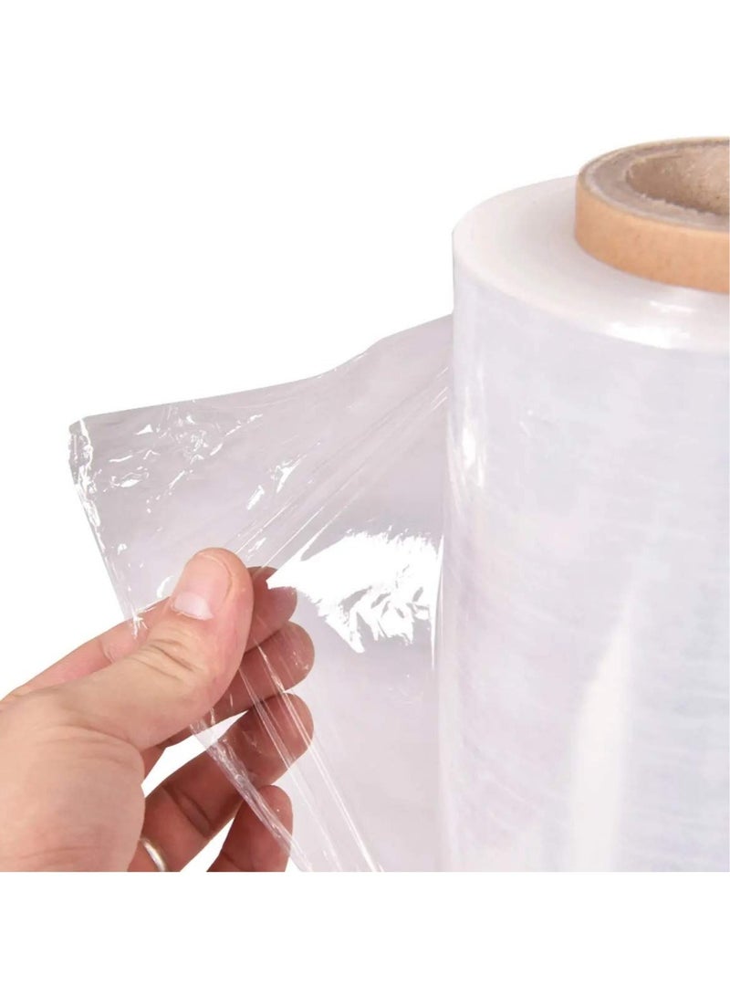 Generic 4 rolls of Cast Hand Stretch Film 12" x 1500'. Hand Stretch Wrap, 80 Gauge Thickness. Excellent Tear Resistance. Clear Residue Free Film for Moving, Shipping, Wrapping. Industrial Grade Cast Film.  - Image 2