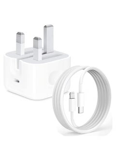 iPhone 20W Fast Charger | USB C Fast Wall Charger with USB C to Lightning Cable 2m, Compatible with iPhone 14/14 Pro/14 Pro Max/13/12/SE2020/11/XR/XS Max/X/iPad (2m)
