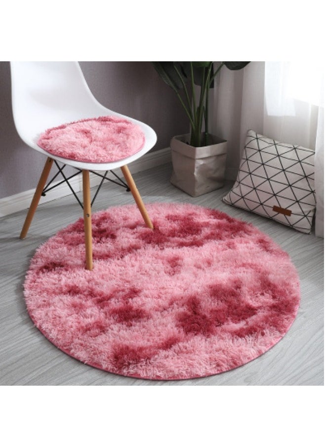 KYD Soft Rugs Fluffy Carpets Tie-Dye Rugs for Living Room Bedroom Nursery Home Decor Non-Slip Machine Washable Carpet Home Decorative Roundness Carpet 120x120 cm  - Image 1