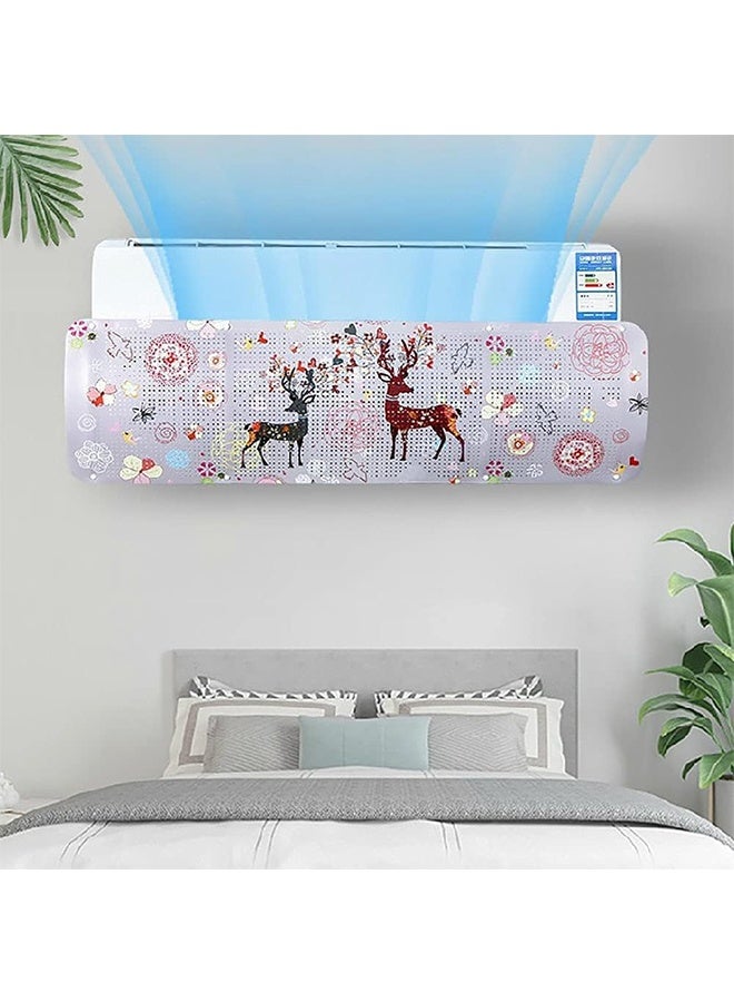 عاكس هواء مكيف هواء عاكس هواء عاكس هواء تلسكوبي عاكس هواء عاكس هواء قابل للتعديل مضاد للهب المباشر درع مضاد للرياح غطاء مكيف بارد عاكس هواء - Image 1