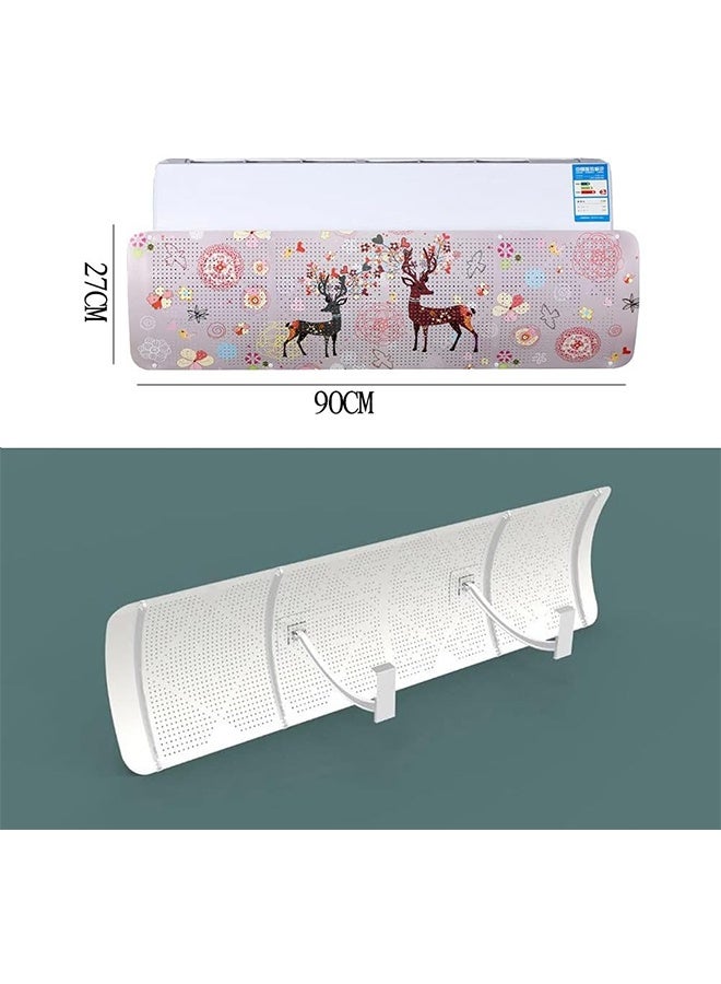 عاكس هواء مكيف هواء عاكس هواء عاكس هواء تلسكوبي عاكس هواء عاكس هواء قابل للتعديل مضاد للهب المباشر درع مضاد للرياح غطاء مكيف بارد عاكس هواء - Image 3